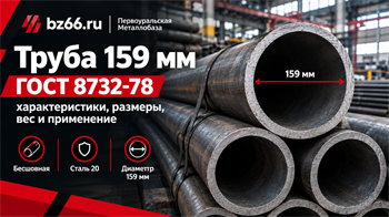 Труба 159 мм ГОСТ 8732-78: характеристики, размеры, вес и применение